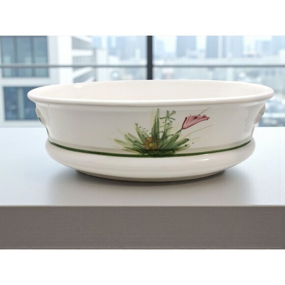 vintage iaccicini & giosue castelli italy handmade cachepot porcelain planter - Picture 2 of 11